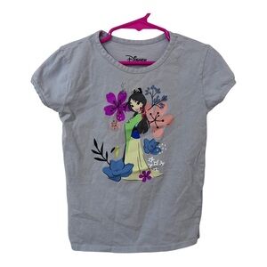 3/$15 Disney mulan light blue graphic kids t-shirt size 5T